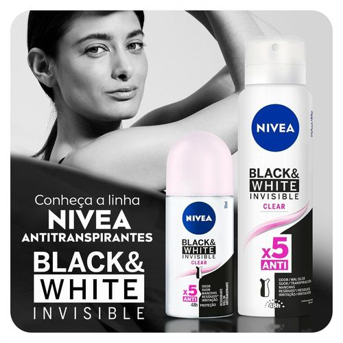 NIVEA Desodorante Antitranspirante Aerosol Invisible Black White