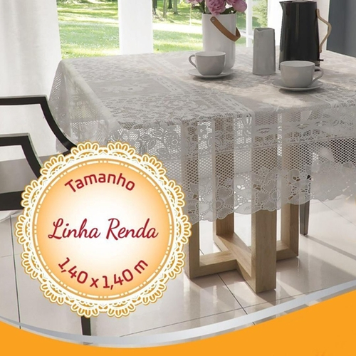 Toalha De Mesa Em Renda Retangular 4 Lugares 1 40 X 1 40cm No Shoptime