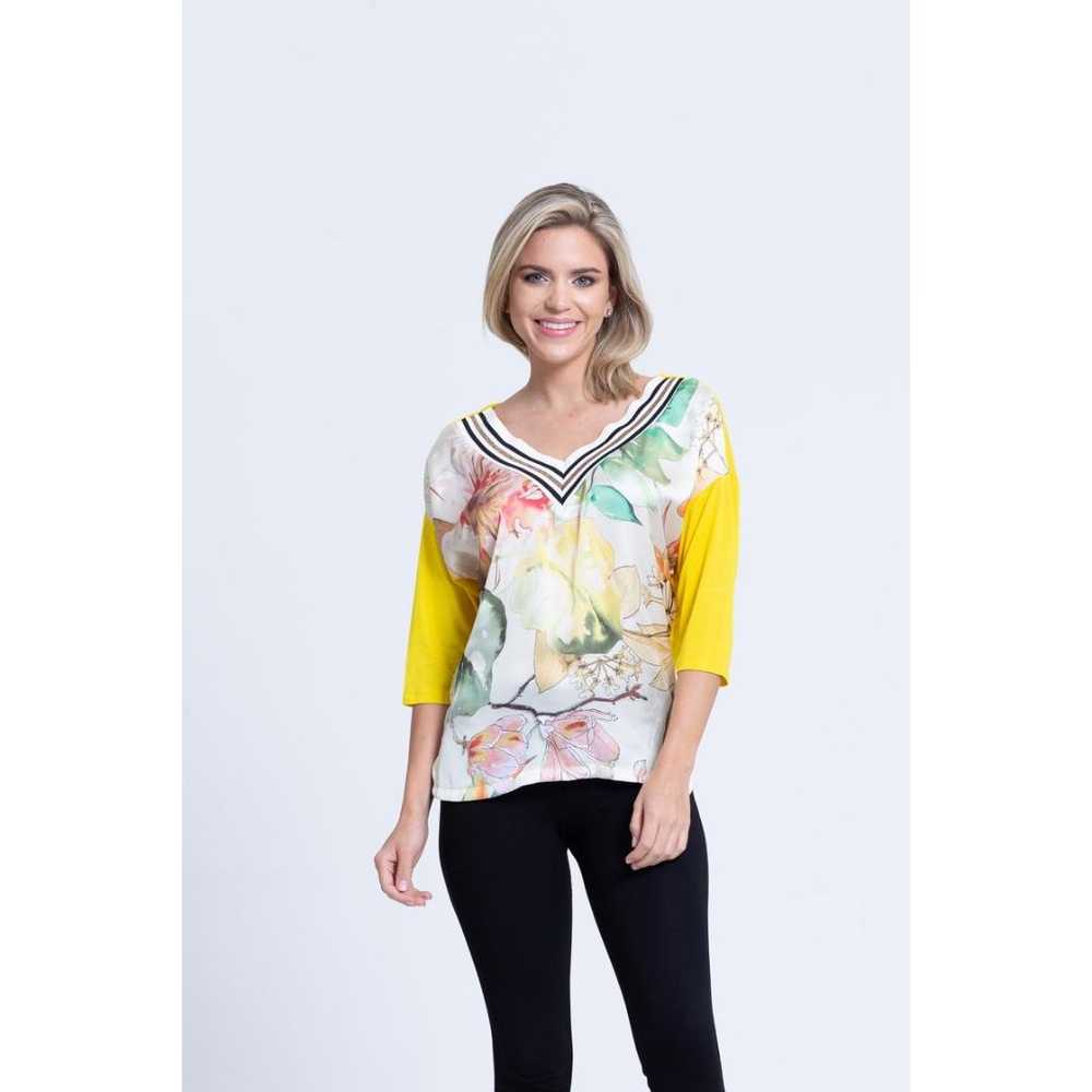 Blusa Clara Arruda Manga Estampada No Shoptime