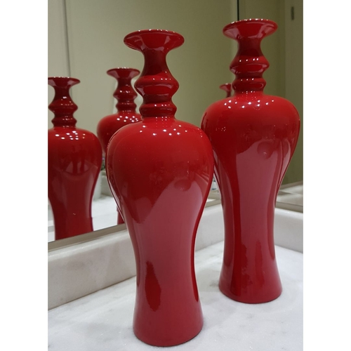 Vaso Decorativo Cer Mica Mazzotti Garrafa Vermelho Pe A No Shoptime