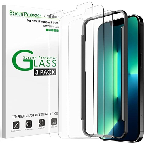 Pack Amfilm Glass Screen Protector Compatible With Iphone Pro