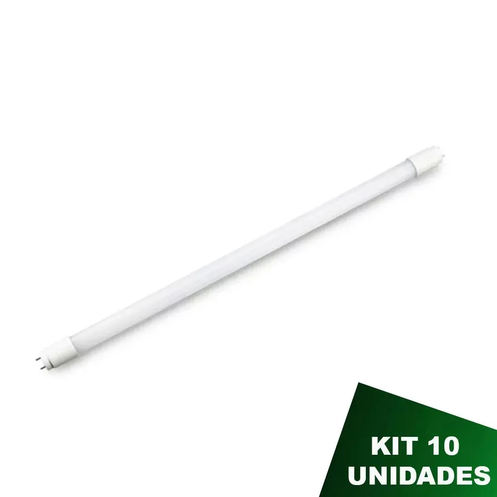 Kit 10 Lâmpada Led Tubular T8 60cm Bivolt G13 Verde 9w no Shoptime