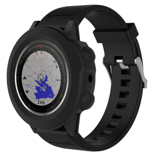 Capa De Silicone Protetora Preta Para Rel Gio Garmin Fenix X Plus