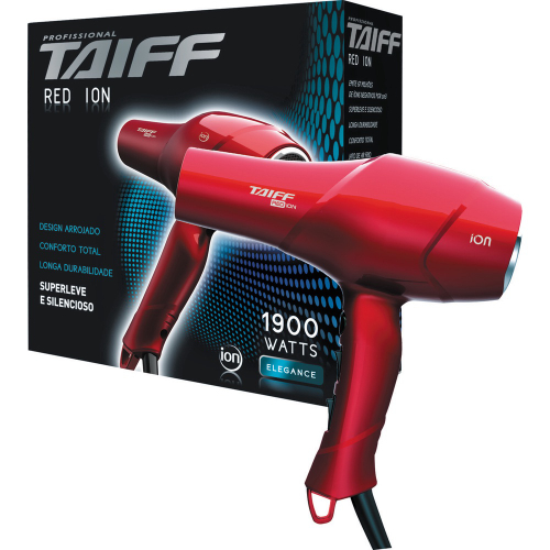 Secador De Cabelo Profissional Taiff Red Ion 1900W 127V No Shoptime