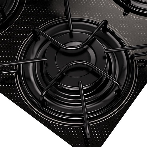 Cooktop G S Bocas Esmaltec Gourmet Preto Tripla Chama No Shoptime