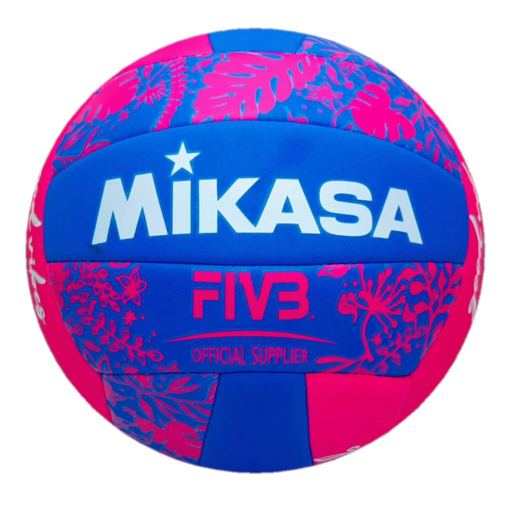 Bola de Vôlei de Quadra Praia Mikasa Good Vibes Rosa Azul no Shoptime