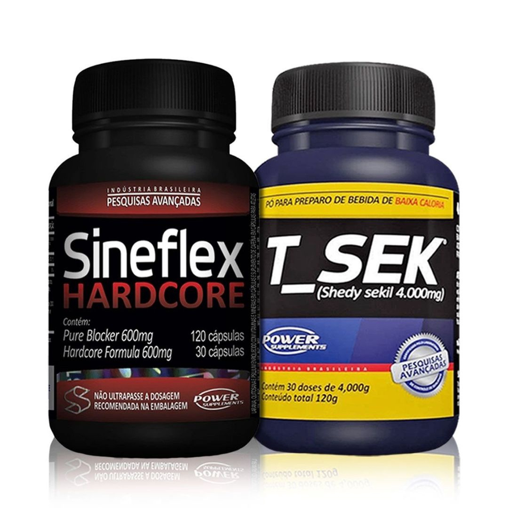 Kit Termogênico Sineflex Hardcore 150 Cápsulas T Sek 150g Power