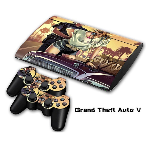 Gta V Para Ps Surper Magro Console Vinil Adesivo Skin Pcs