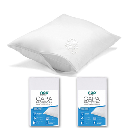 Kit 2 Capas Protetoras de Travesseiro Repelente a líquidos Nap Home