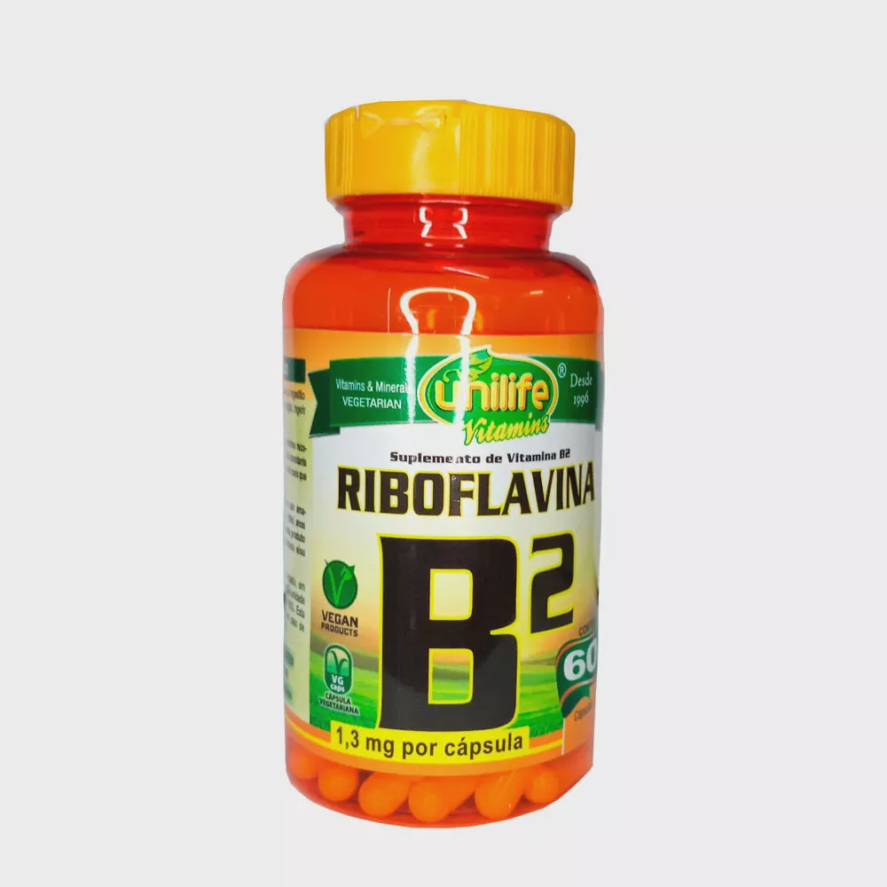 Vitamina B2 Riboflavina Unilife 60 Cápsulas De 500mg no Shoptime