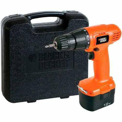 Kit Parafusadeira Furadeira Sem Fio Black Decker 12V Modelo CD121K