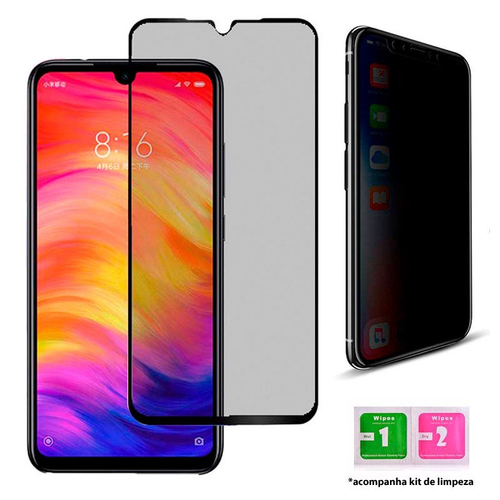 Película de 3D Xiaomi Redmi Note 7 Modelo Anti Espião Privativa no Shoptime