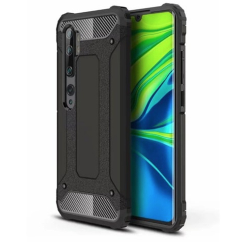 Capa Anti Impacto Hybrid Rugged Para Xiaomi Mi Note 10 Preta No Shoptime