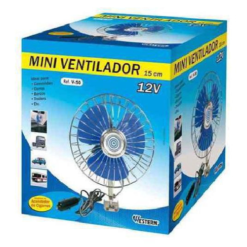 Mini Ventilador Para Carro Ônibus Caminhão 15Cm Western V 50 no Shoptime