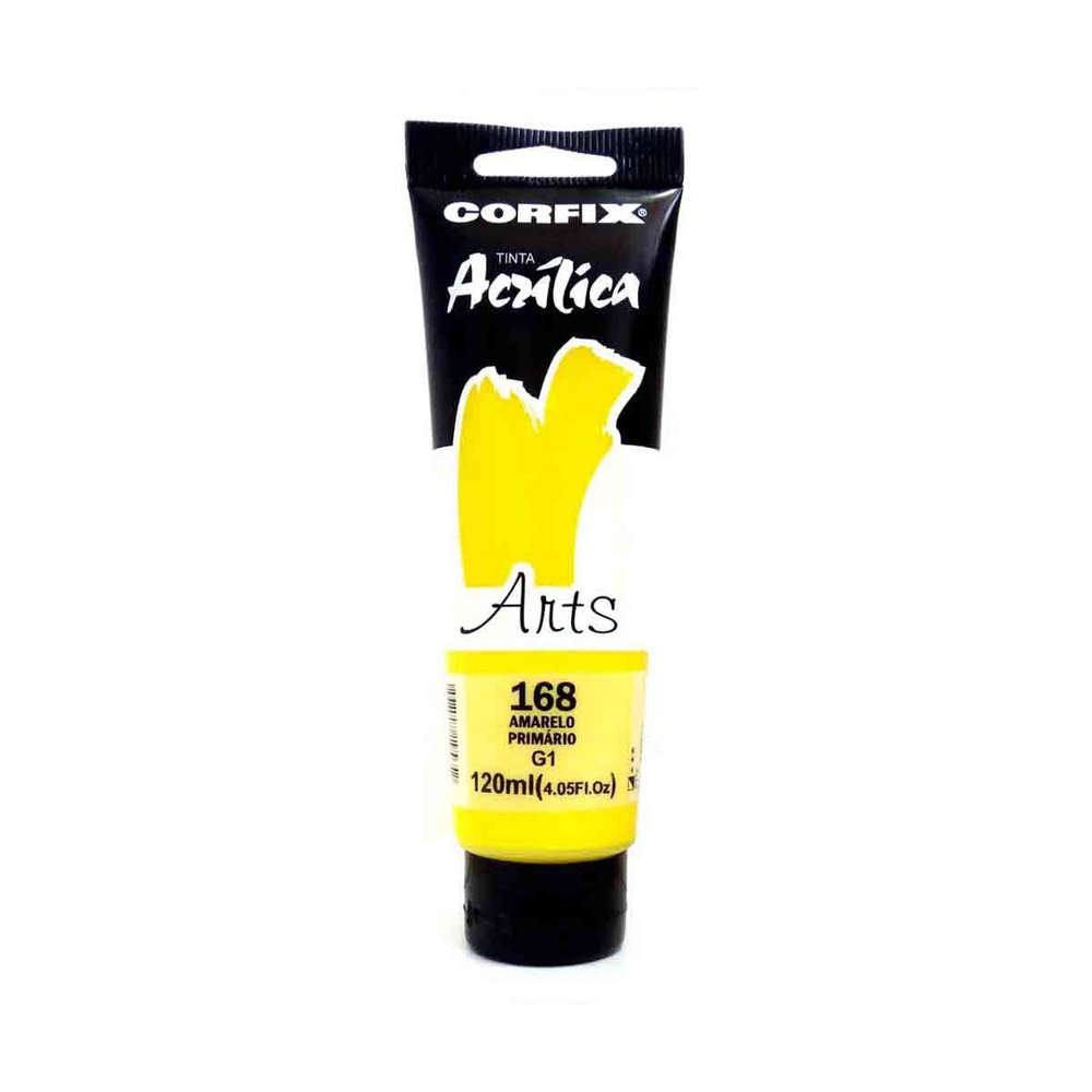 Tinta Acrilica Corfix Arts G Amarelo Primario Ml No Shoptime