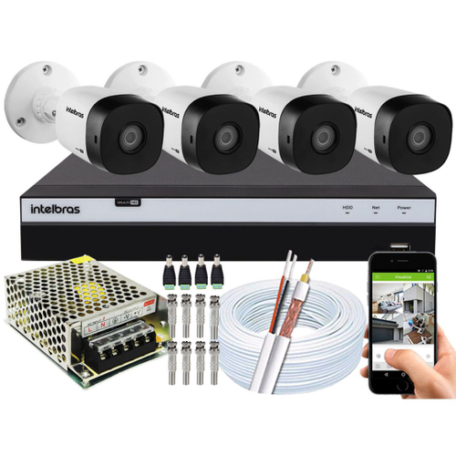 Kit Cftv Intelbras C Meras B Dvr Mhdx X Sem Hd No Shoptime