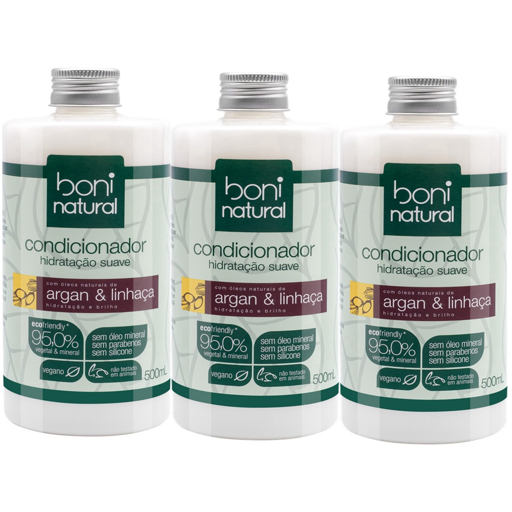 Kit Condicionador Boni Natural Argan E Linha A Ml No Shoptime