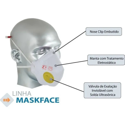 Mascara Pff Hospitalar N C Valvula Prote O Respirat Ria No Shoptime