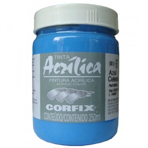 Tinta Acrilica Corfix Azul Celeste Ml No Shoptime