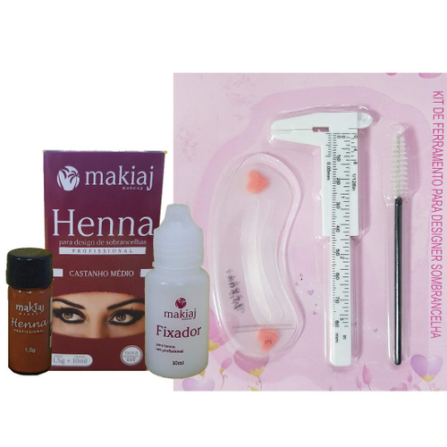 Kit Design Profissional Henna Sombrancelha Makiaj Paquimetro