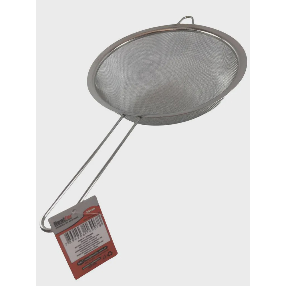 Coador De Chá Peneira Suco Natural Polpa Inox 24 Cm no Shoptime