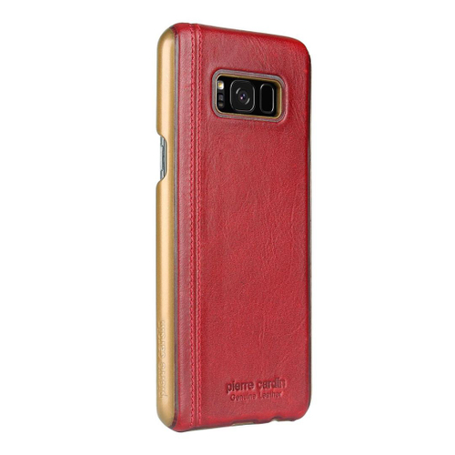 Capa Samsung Galaxy S Plus Pierre Cardin Couro Genu No Vermelho No