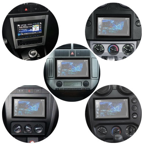 Moldura Painel Din Dvd Fox Golf Polo Bora Ecosport Fiesta Preto No