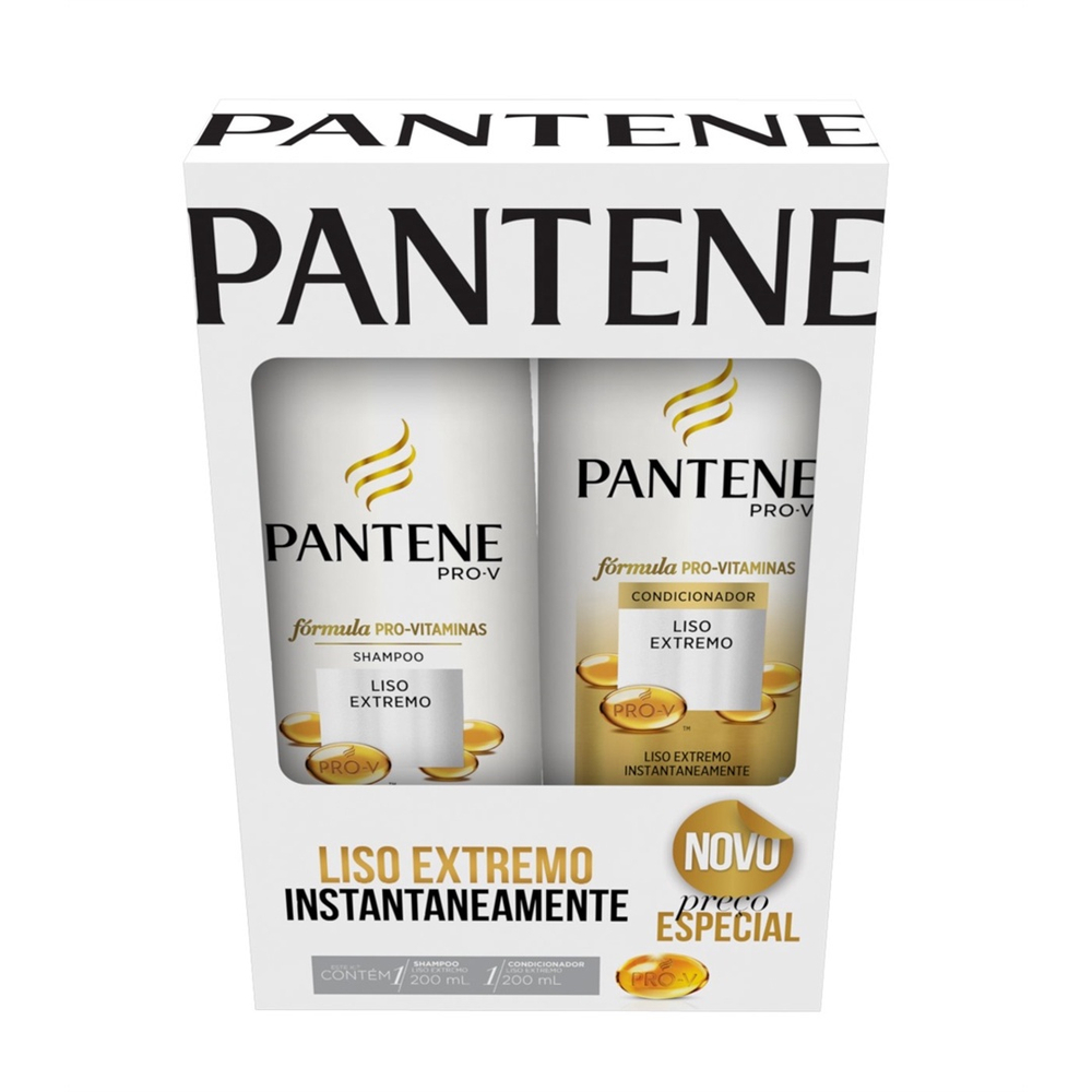 Kit Pantene Shampoo Ml Condicionador Ml Liso Extremo No Shoptime