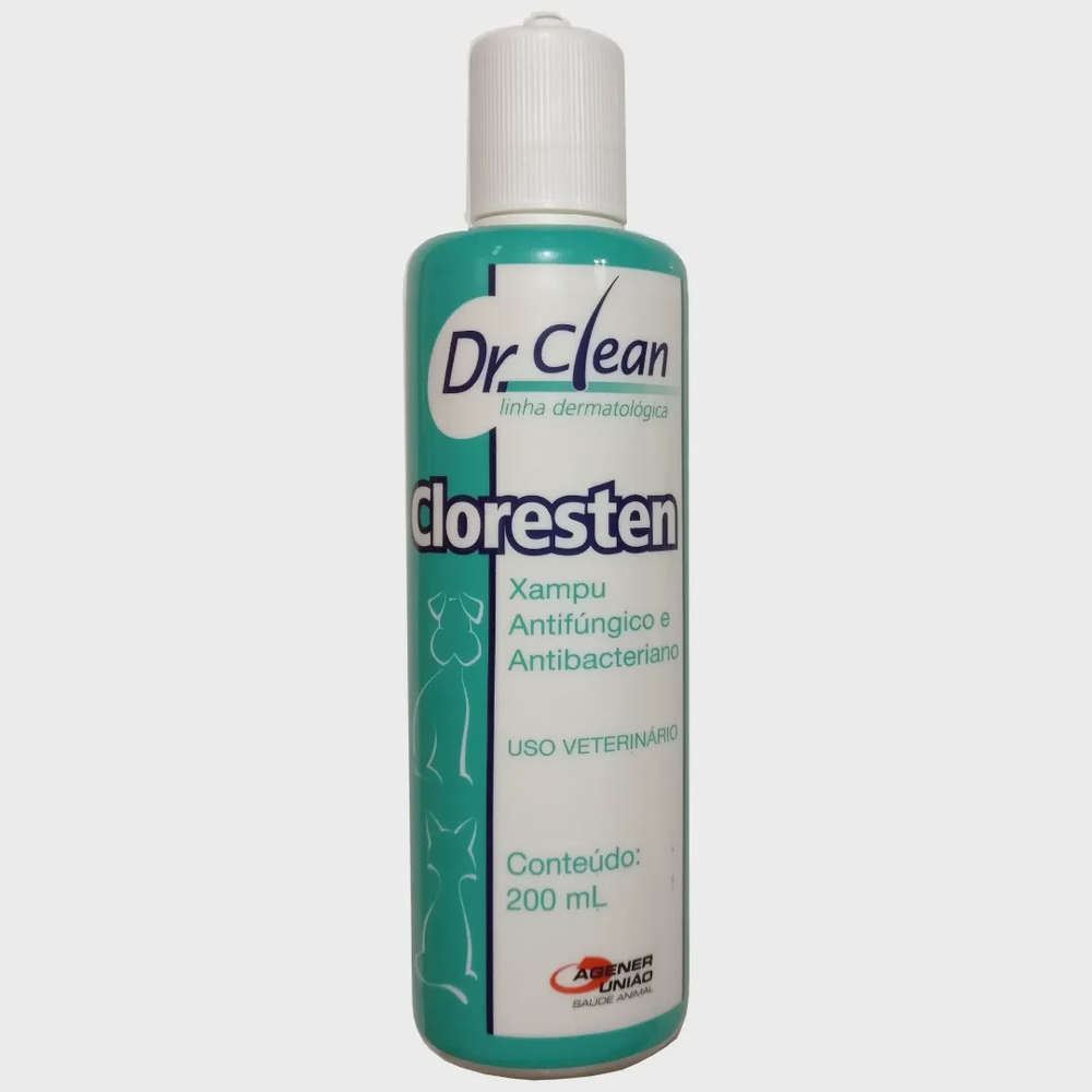 Cloresten Xampu Antifungico Agener Pet DrClean 200ml No Shoptime