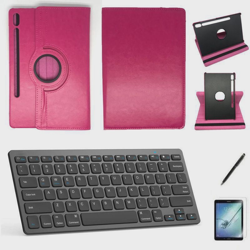 Kit Capa Teclado Can Pel Galaxy Tab S T T Rosa No Shoptime