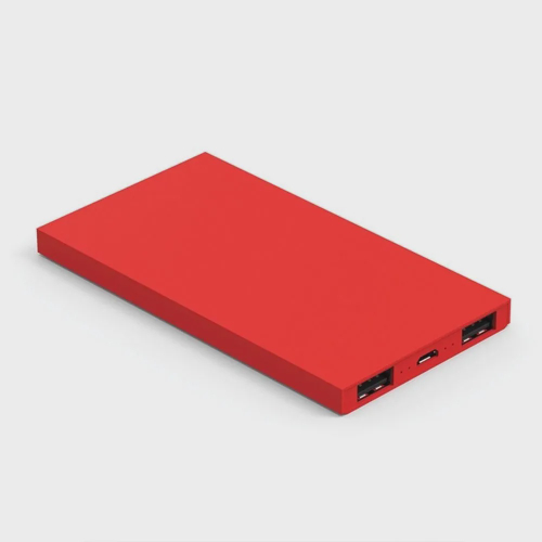 Carregador Power Bank Universal 6200mah 2 Saídas Usb Vermelho Pb6200r