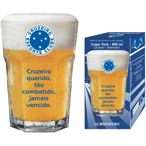 Copo Do Cruzeiro Para Cerveja E Chopp De 400ml Vidro No Shoptime