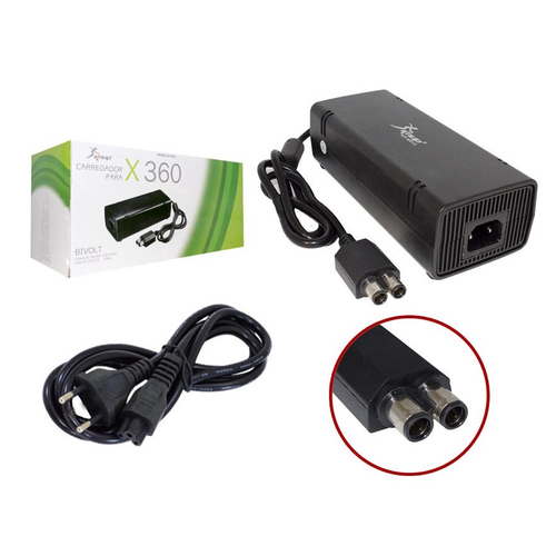 Fonte Para XBOX360 Slim Bi Volt 110V 220V Ac Adaptater Cabo 80CM Kp