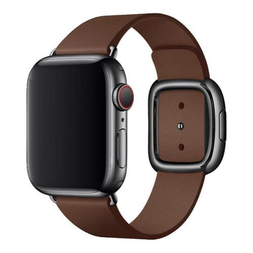 Pulseira Couro Fecho Moderno Para Apple Watch Mm Marrom No Shoptime