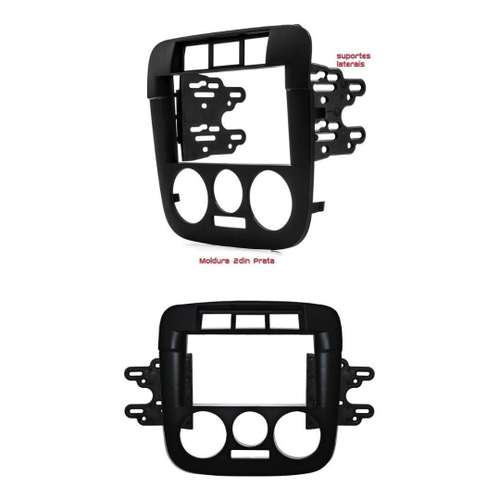 Moldura Painel Dvd Din Vw Gol G Parati Saveiro Preto No Shoptime