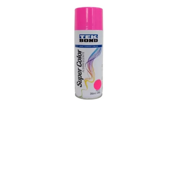 Tinta Spray Rosa Fluorescente 350ML TekBond No Shoptime