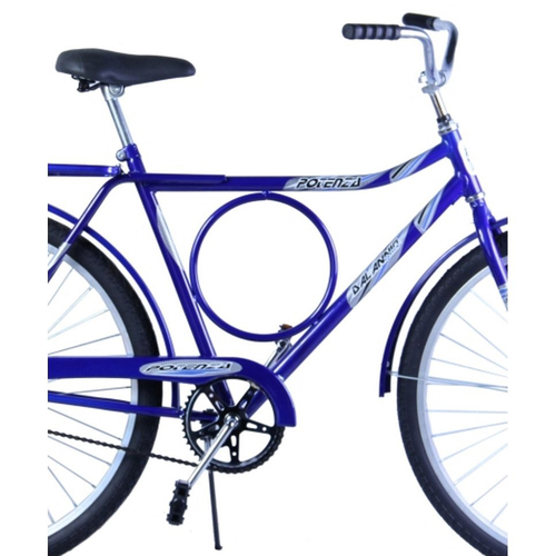 Bicicleta Aro 26 Masculina Barra Circular Freio no Pé Potenza Azul no