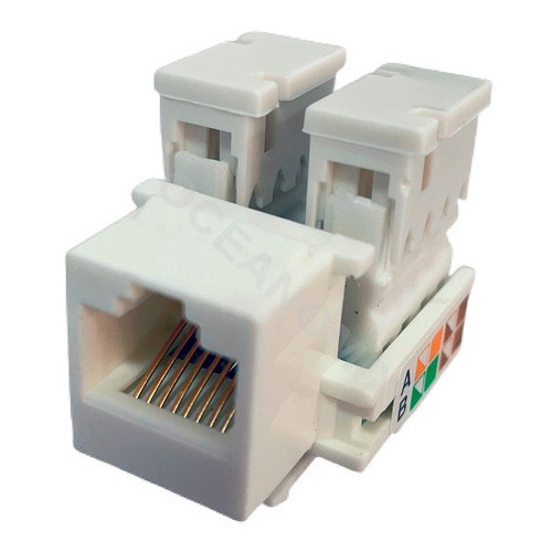 Conector Fêmea Rj45 Keystone Cat 5e Branco 100 Peças no Shoptime