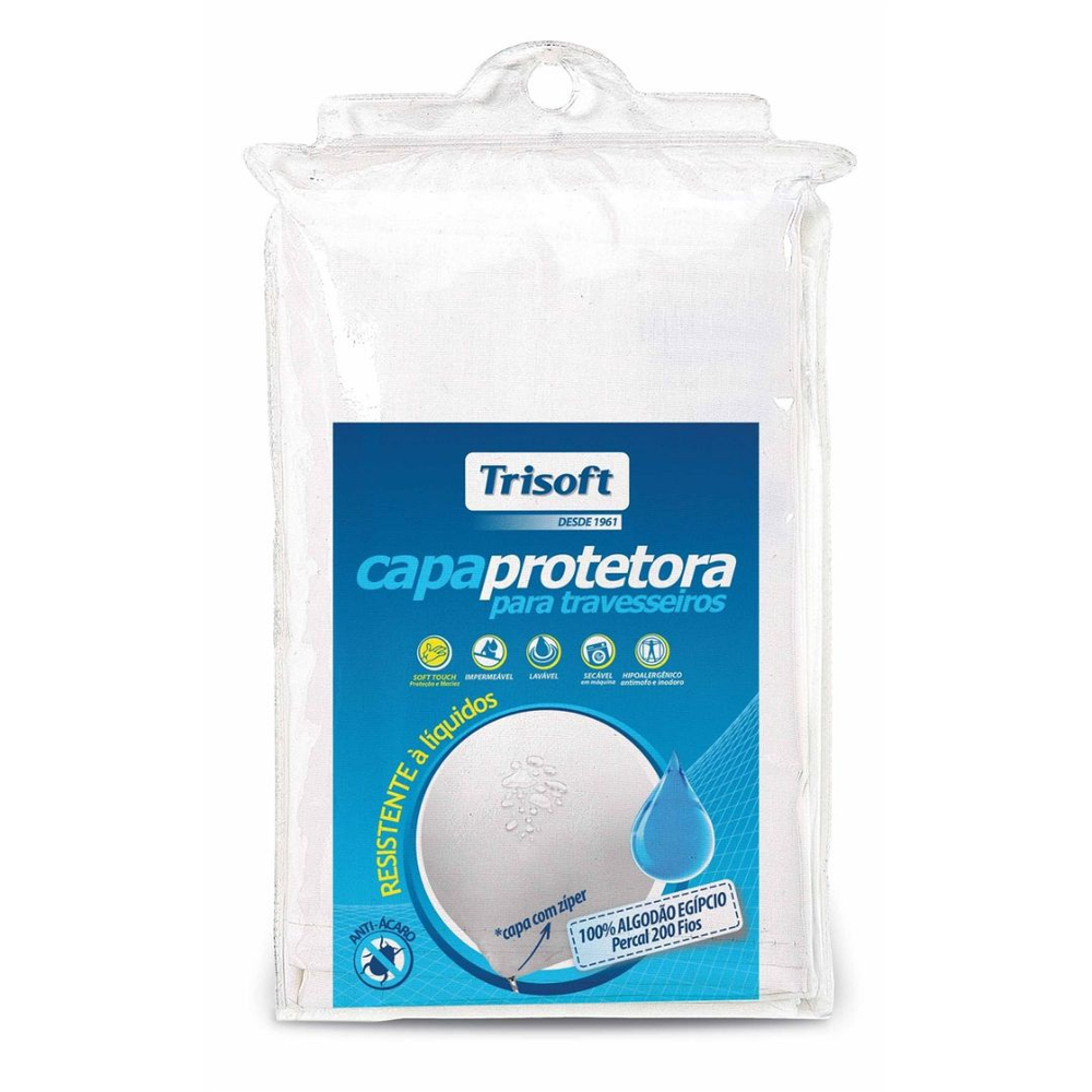 Kit Capas Protetoras De Travesseiro Imperme Vel Em Percal Eg Pcio