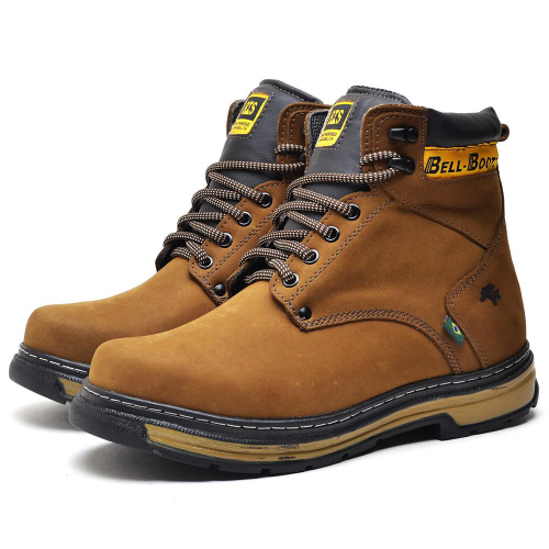 Bota Masculina Vaqueiro Em Couro Nobuck Catter Bell Boots Preto No Shoptime