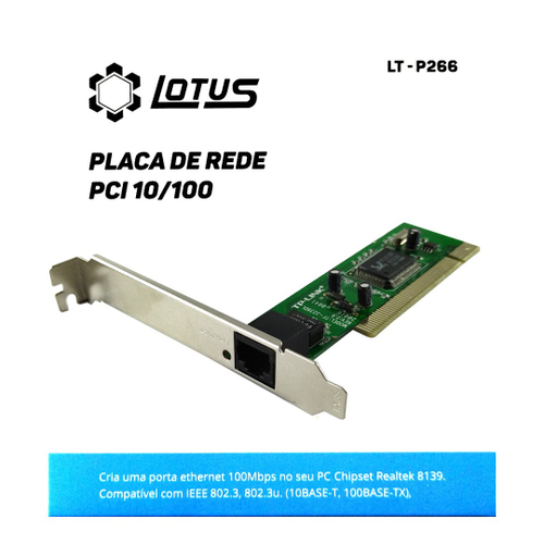 Placa Rede Pci Ethernet Chipset Realtek Lt P No Shoptime