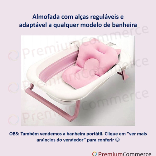 Almofada de banho para bebê rosa baby infantil anatômica no Shoptime