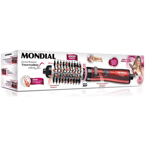 Escova Rotativa Tourmaline Infinity Íon 1000W ER 03 Mondial 220V no