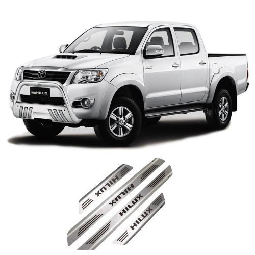 Soleira Hilux cd 05 Em Diante Aço Inox Escovado no Shoptime