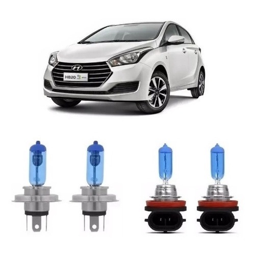 Kit Lampada Super Branca Farol Milha H E H Hyundai Hb No Shoptime