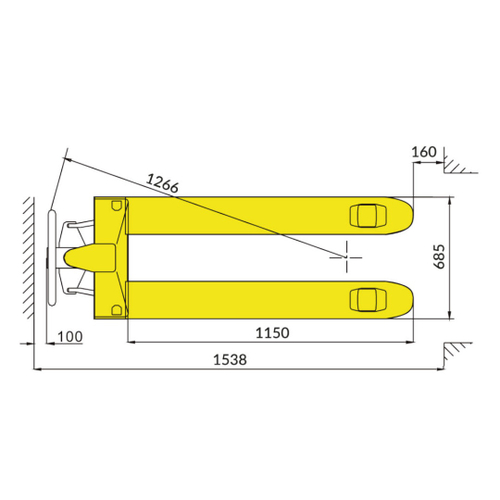 Transpalete Manual Mtp Prime Ton Menegotti No Shoptime