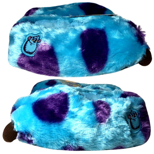 Pantufa Infantil Pel Cia Pata Garra Azul Monstro Monstrinho James