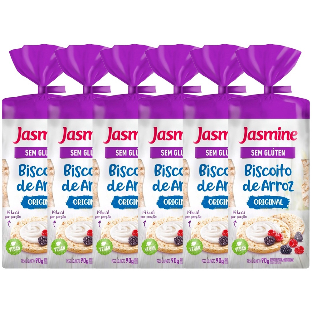 Kit Biscoito De Arroz Vegano Sem Gl Ten Jasmine G No Shoptime