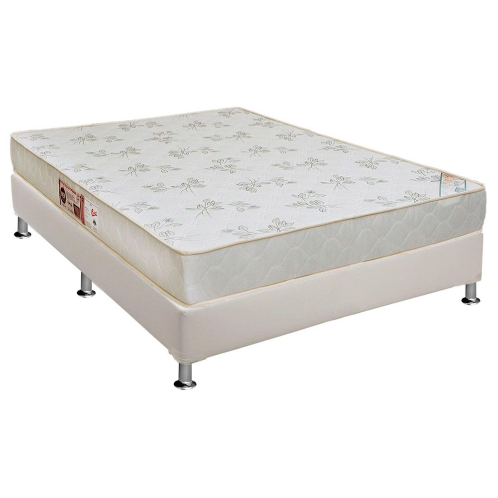 Cama Box Casal Colch O Espuma D Castor Sleep Max Relax Base Crc