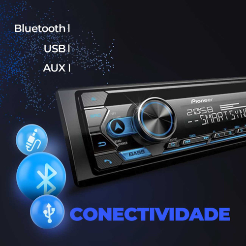 Som Automotivo Pioneer DEH S4280BT MP3 Player 1 Din Som Bluetooth